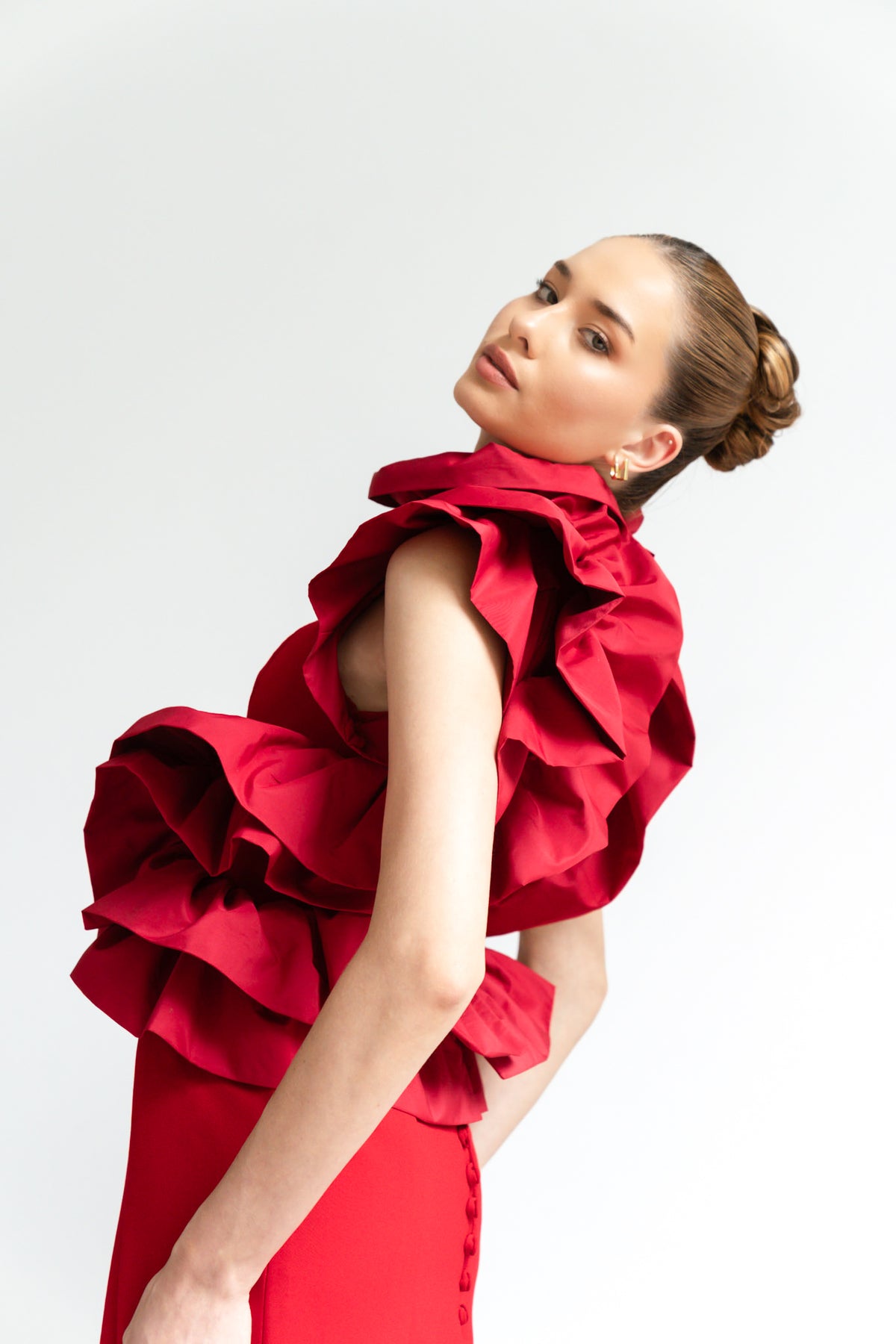 MAXI DRESS DE VOLADOS - RED