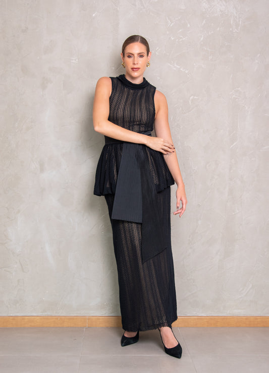 Black Guipure Dress