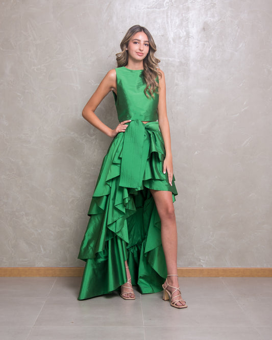 Ruffle Set Verde Esmeralda