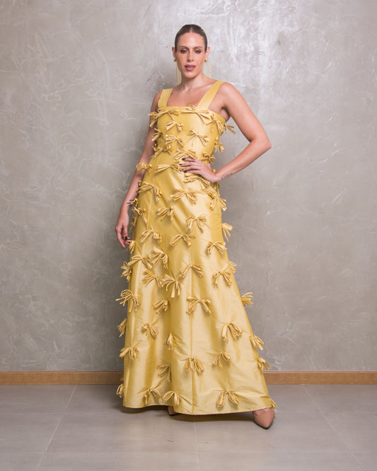 Bow long dress Amarillo