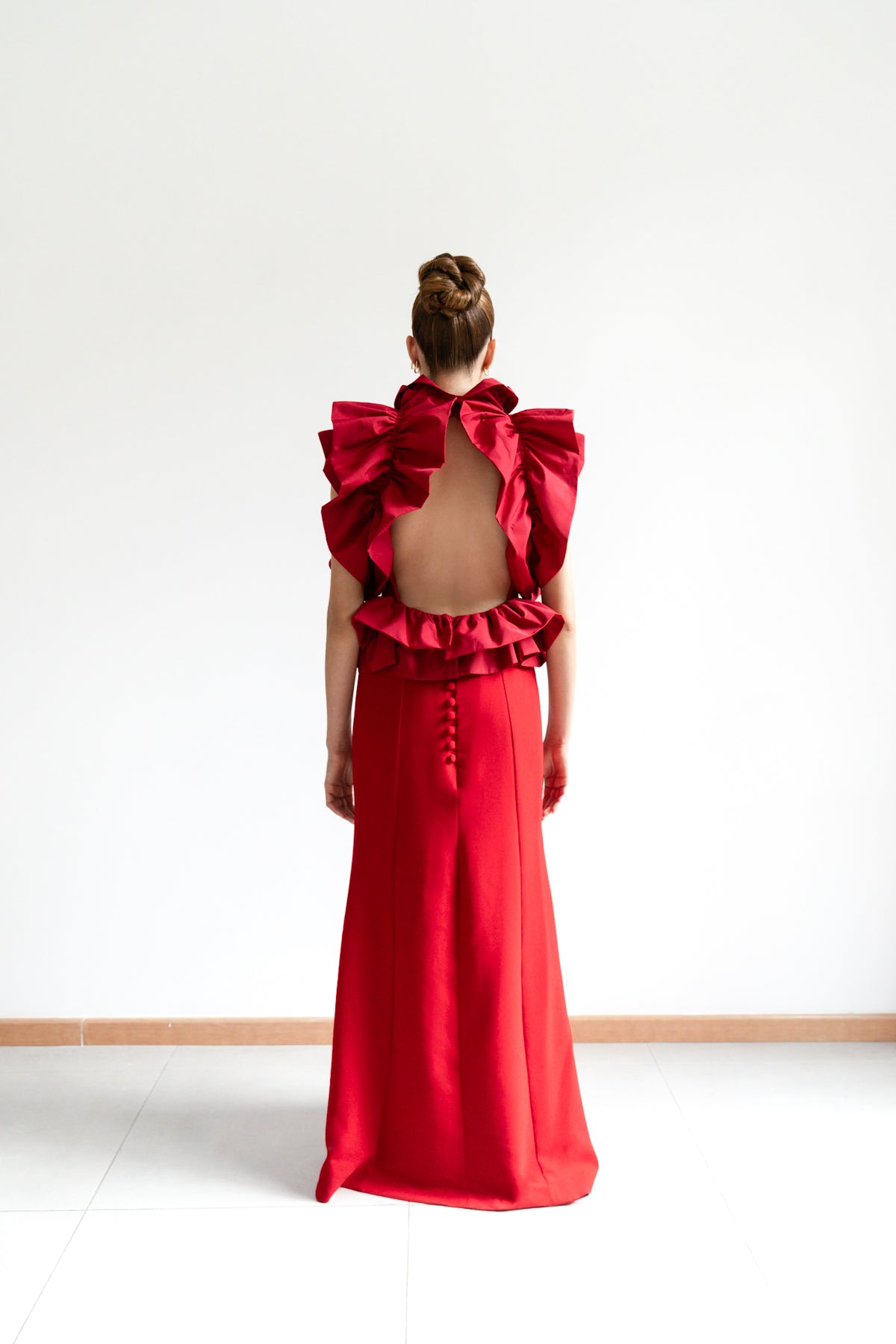 MAXI DRESS DE VOLADOS - RED