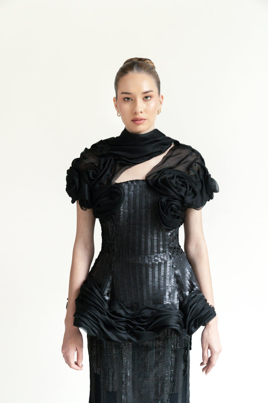 DRAPING SET - BLACK