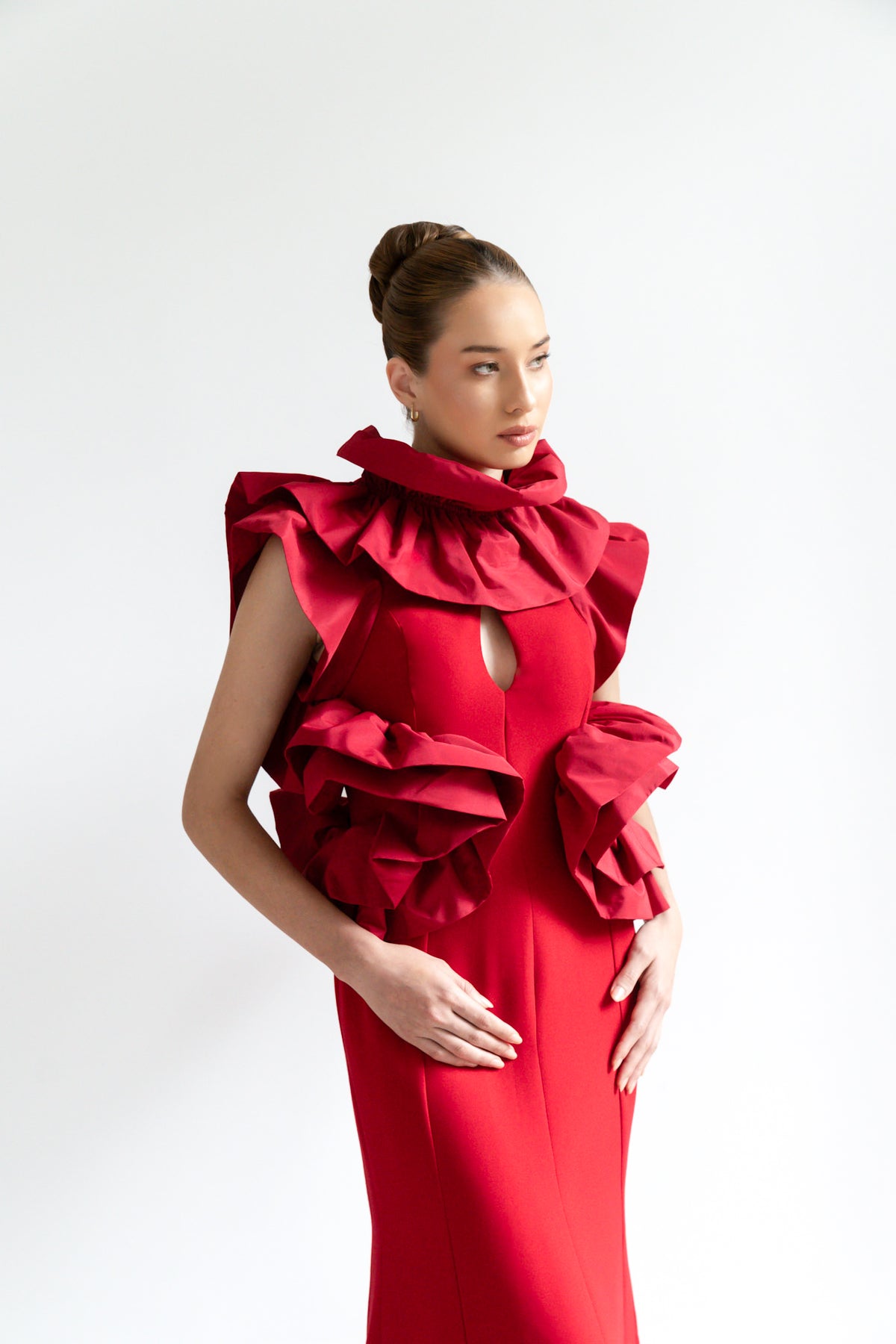 MAXI DRESS DE VOLADOS - RED
