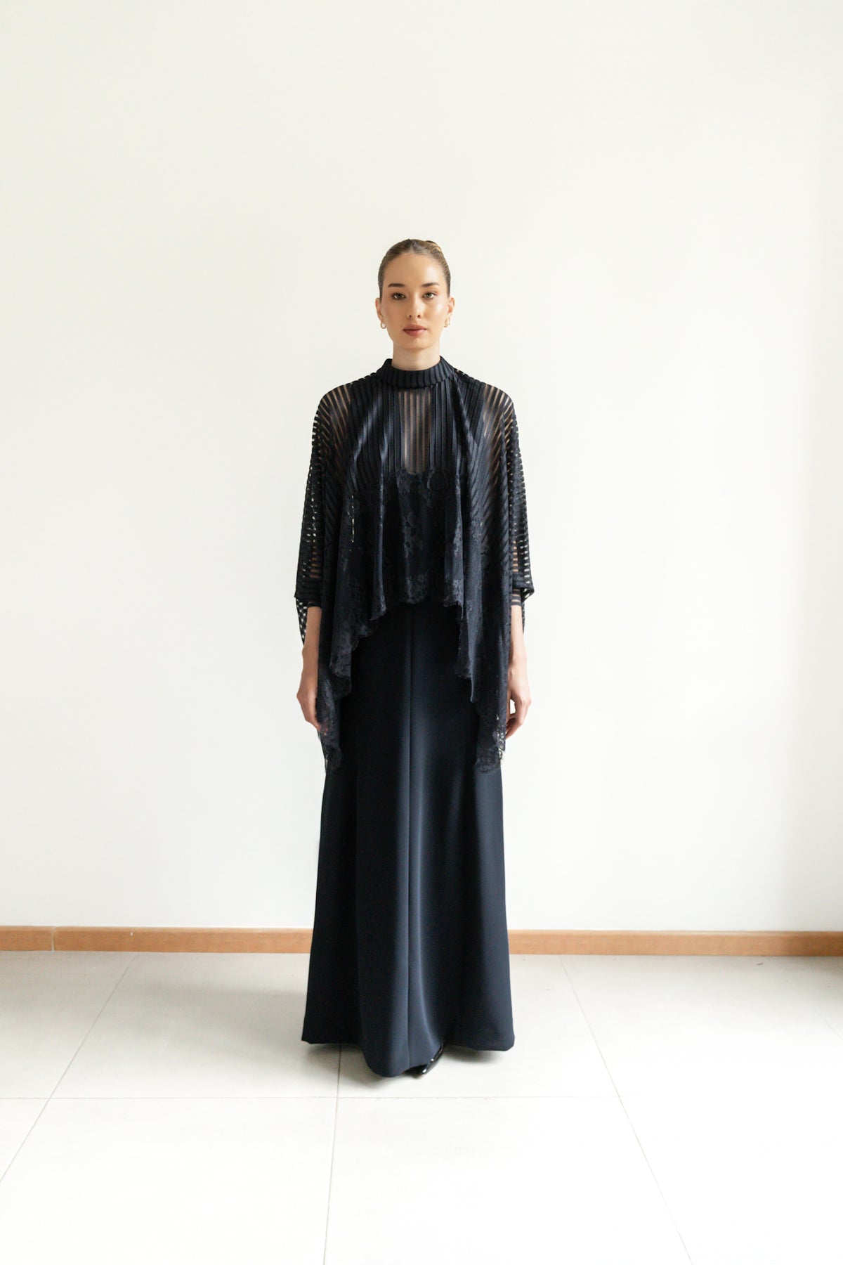 SET CHANTILLY GOWN - BLUE NAVY