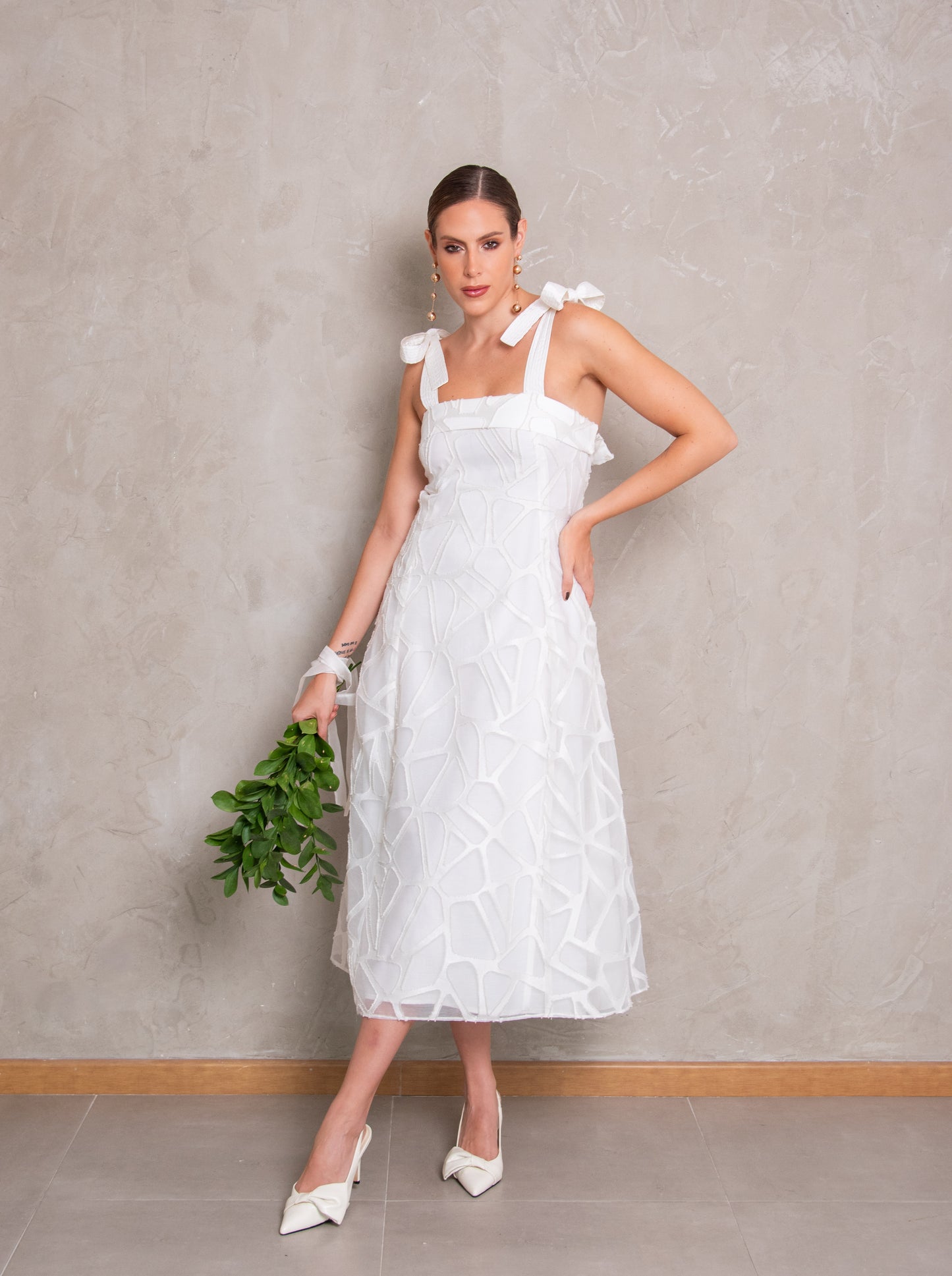 Shoulder Bows Dress