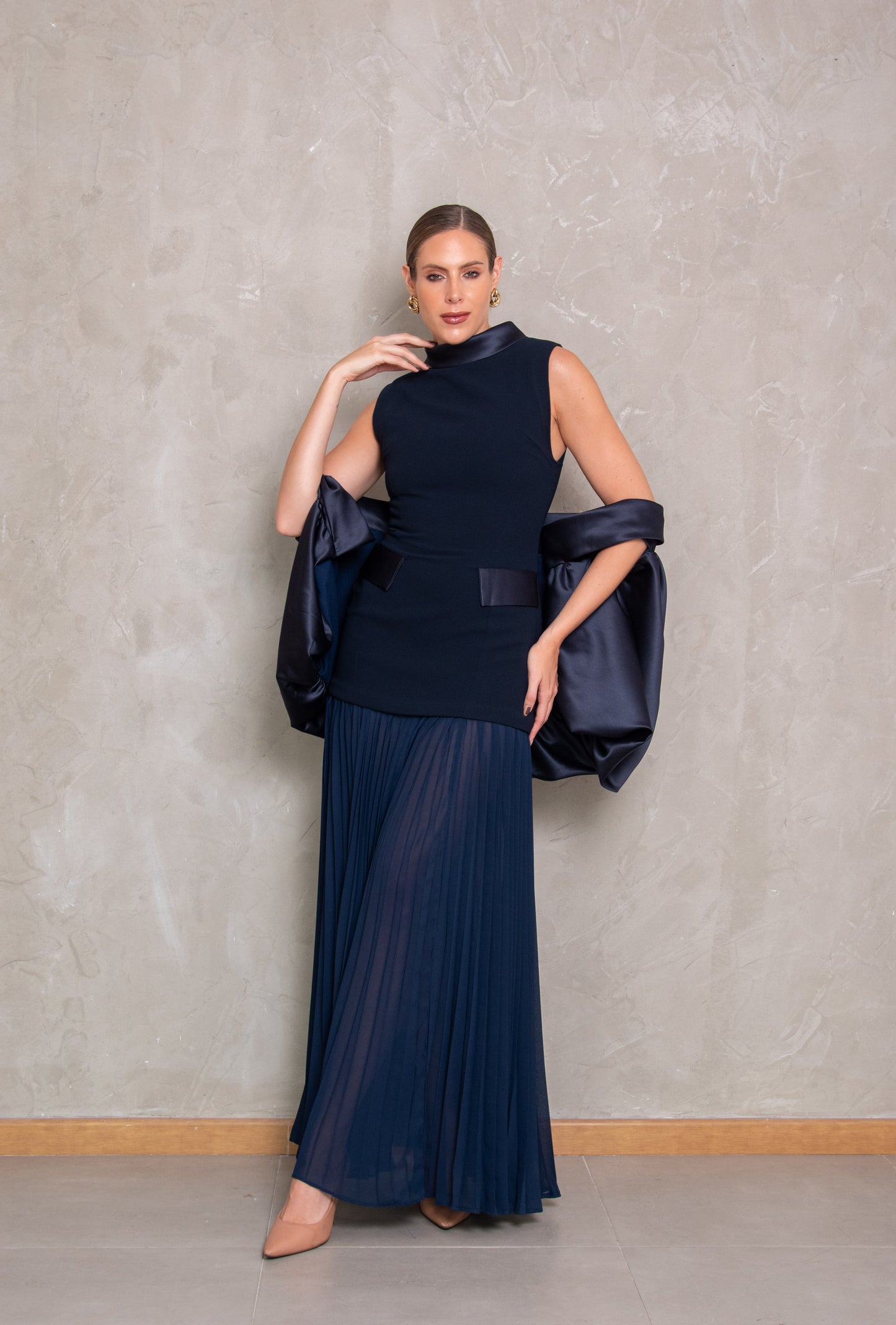 Long Navy Blue Dress