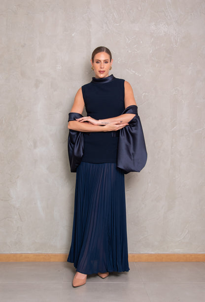 Long Navy Blue Dress