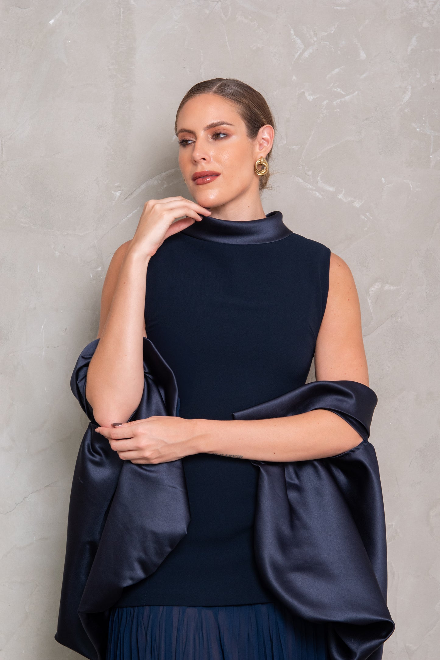 Long Navy Blue Dress