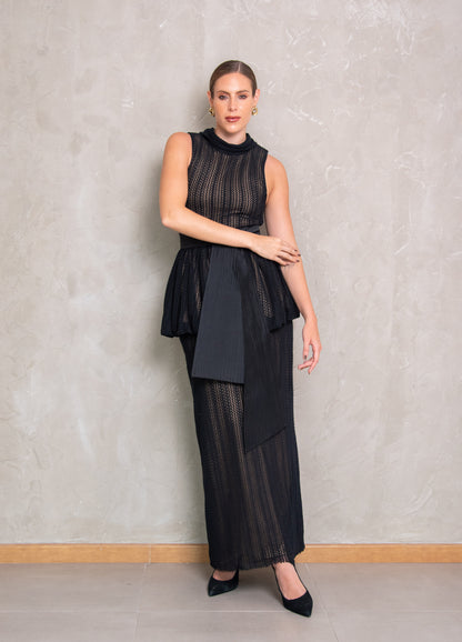 Black Guipure Dress