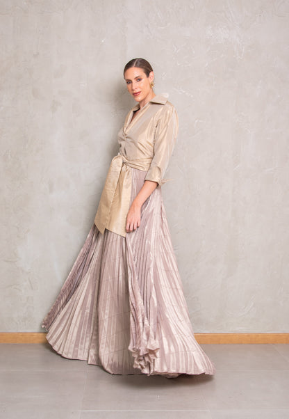 Camisero Pleated Beige