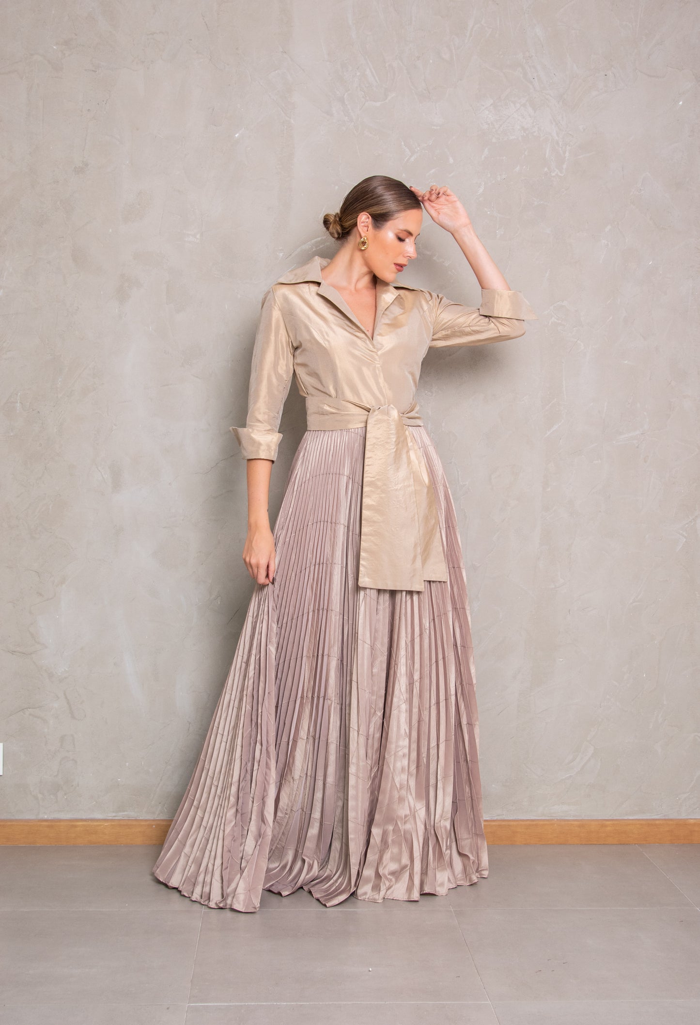 Camisero Pleated Beige