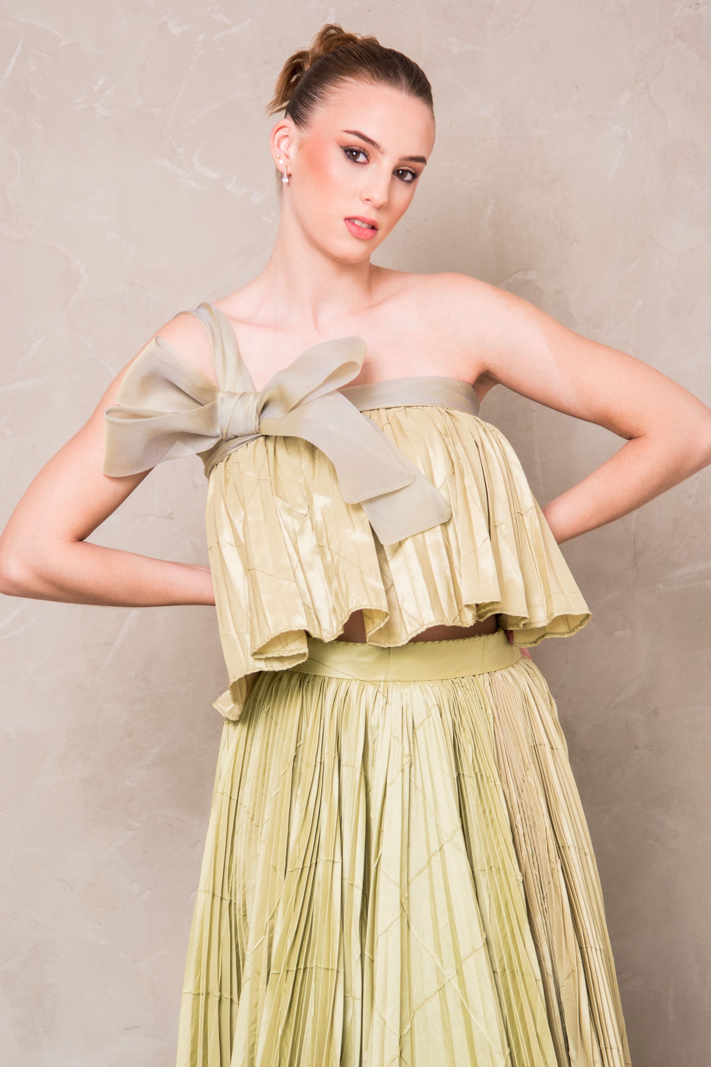 Pleated Set Verde Menta