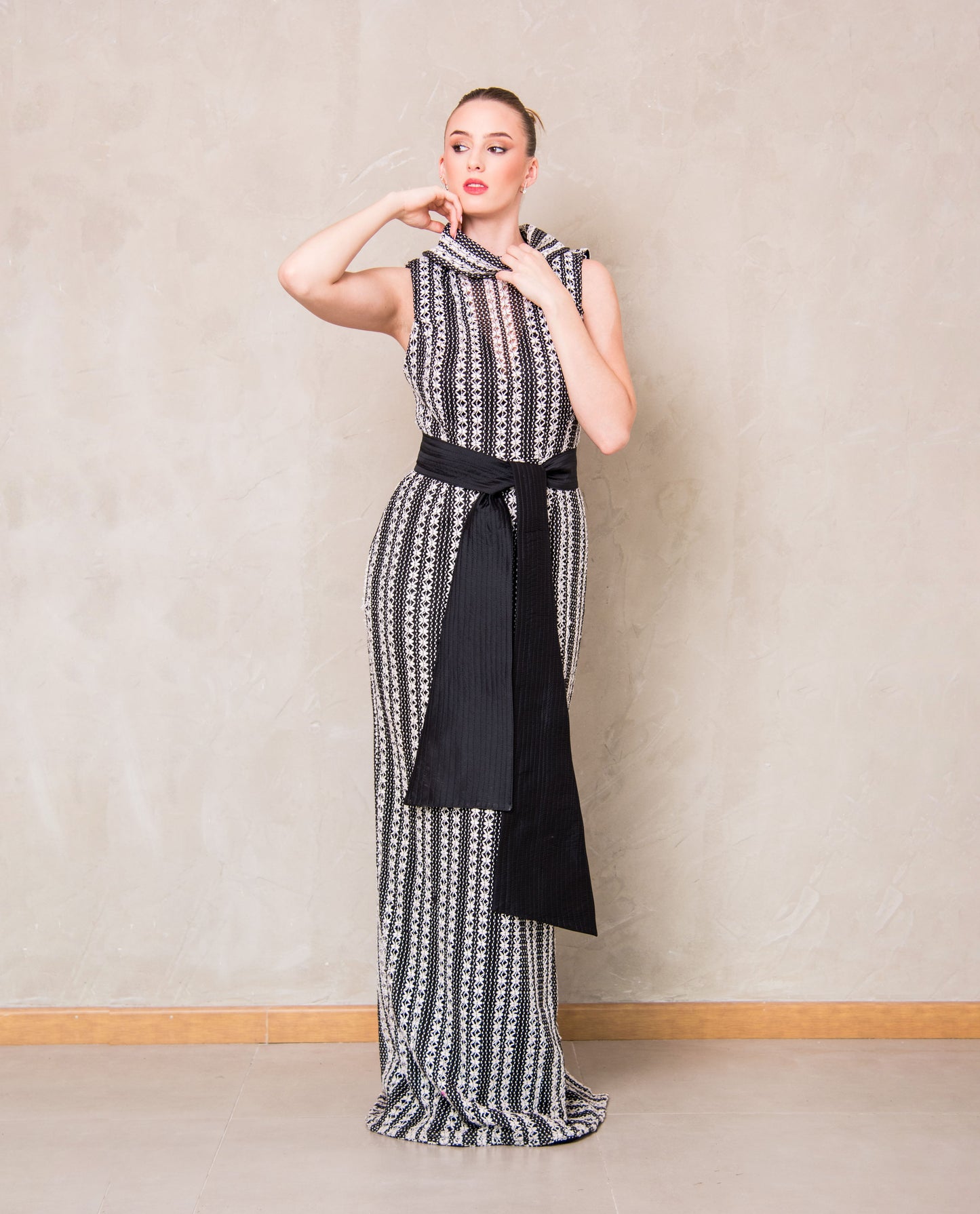 Black & White Guipure dress