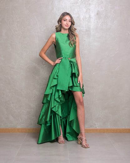 Ruffle Set Verde Esmeralda