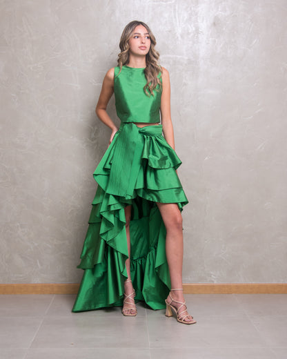 Ruffle Set Verde Esmeralda