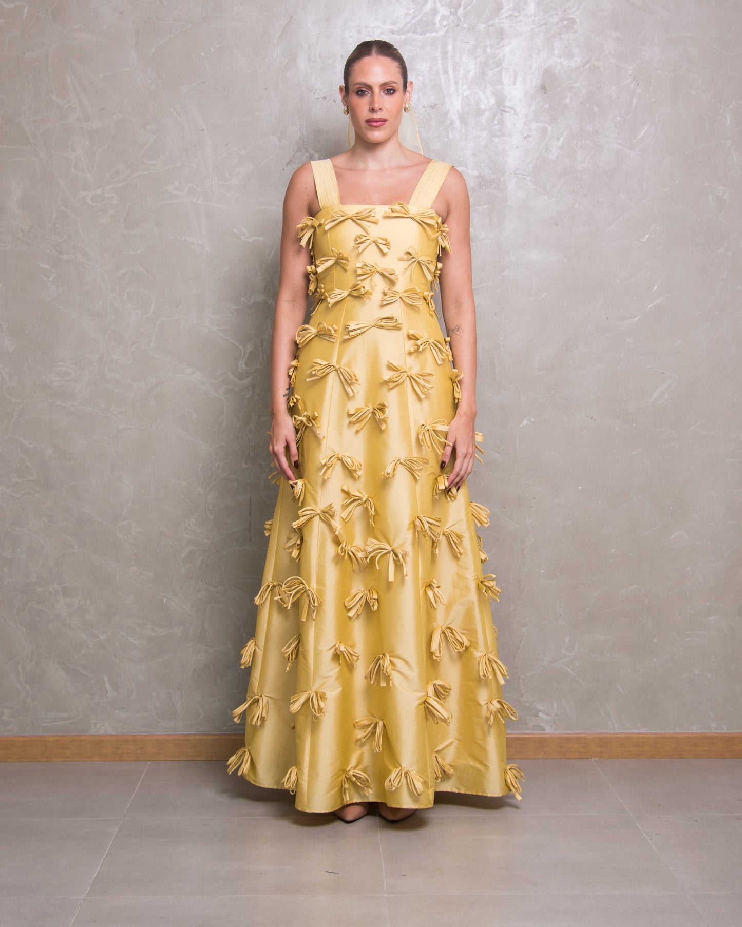 Bow long dress Amarillo