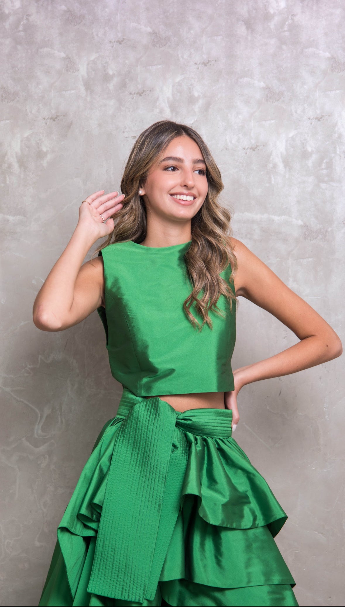 Ruffle Set Verde Esmeralda
