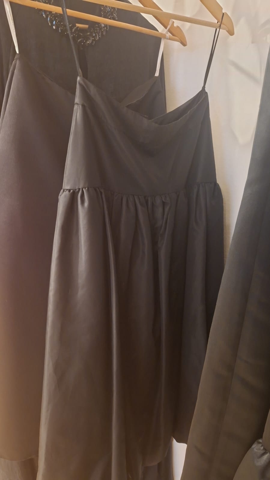 Black Gathered Skirt